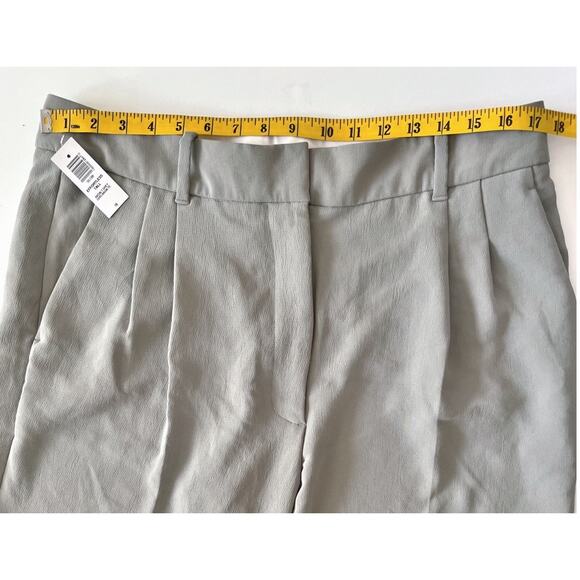 Aritzia Wilfred Effortless Pants Women 16 Basalt Grey Wide Leg Pleated Office - Picture 8 of 15